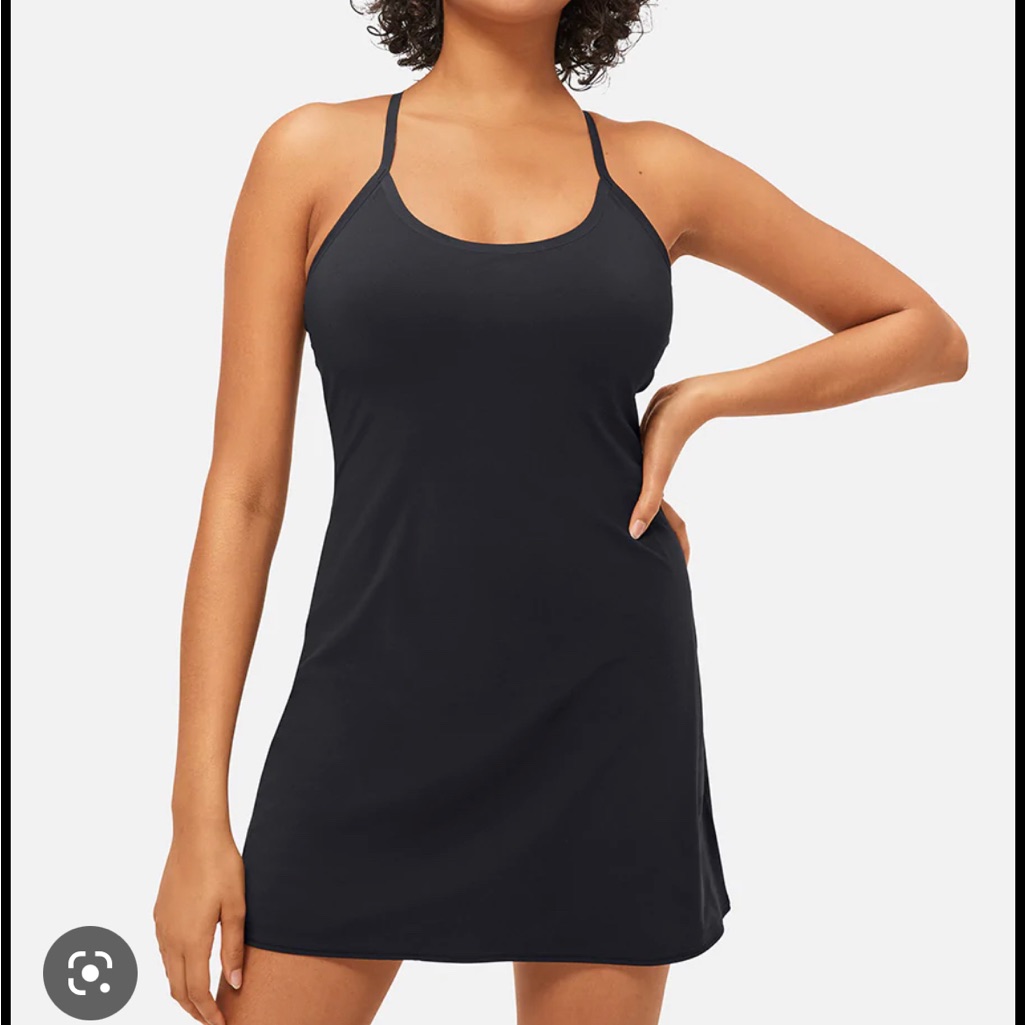 Outdoor Voices Black Strappy Active Dress